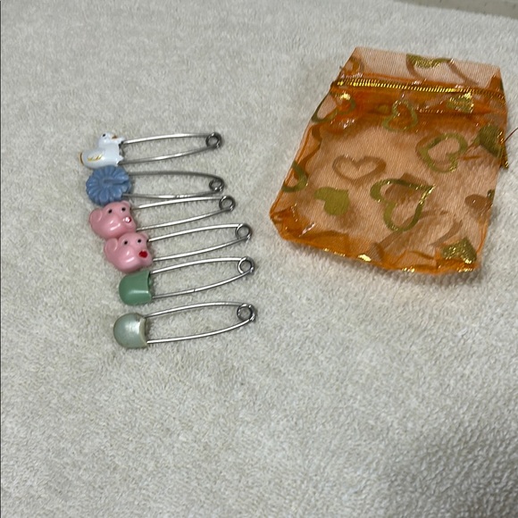 Other - Vintage I’m Colorful Diaper Covers Safety Pins Set